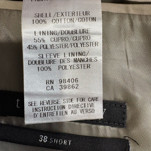 Theory blazer jacket 2 button tan cream size 38 short MENS - Picture 10 of 15